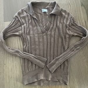 Cropped Merino Wool Sweater